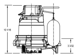 Zoeller  M53 sump pump height