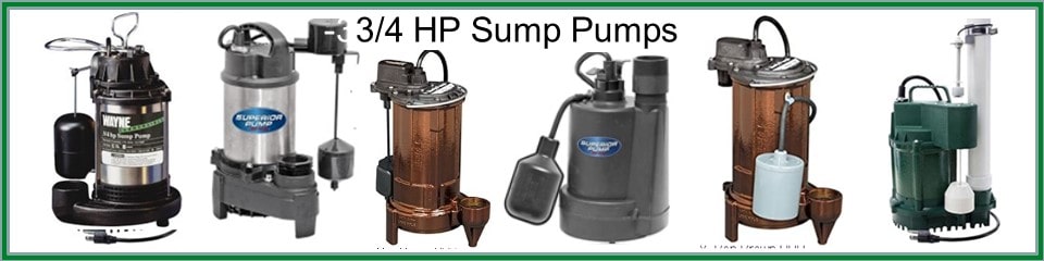 Pumps Selection Sump Pump HP 3/4 HP Review By Comparison