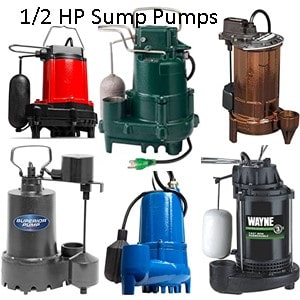 A look at sump pump HP 1/2 sump pumps that are well rated by customers.