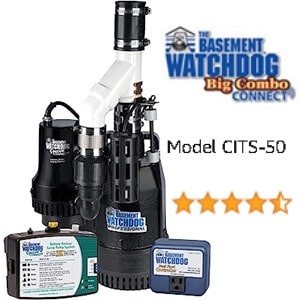 Pictured is The Basement Big Combo Combination Sump Pump Model CITS-50 that is upgraded from the BW4000. The CIT-50 is highly rated too. 