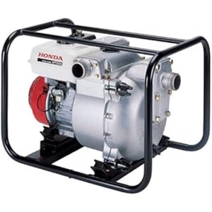 Pictured is Honda Model WT20  Trash Pump. It  is 4.8 HP with flow rate of 187 GPM at 0 feet of head.