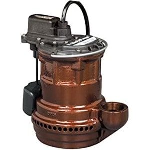 Liberty Pumps 247 Vertical Magnetic Float Switch 1/4 HP Cast Iron Automatic Periperal Ports (Up 2 Inches From Pump Bottom On Sides No Bottom Suction No Solids Handling) 1380 gph at 10 ft height Submersible Sump Pump