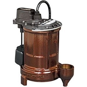 Liberty Sump Pumps 257-2 1/3 HP Vertical Magnetic Float 1/3 HP Cast Iron Automatic Vortex Impeller Handles 1/2 In. Solids 2160 GPH at 10 Ft Lift Sump/Effluent Pump with 25-foot cord