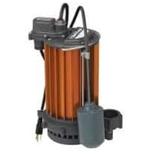 Liberty 4511 Wide Angle Tether Float Switch 1/2 HorsePower Aluminum Housing  Handles 3/8 in solids 18000 GPH at 10 ft. height submersible sump pump