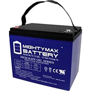 Mighty Max Battery ML75-12 Group 24 Ah75 Gel For Wayne  Battery-Backup Sump Pump