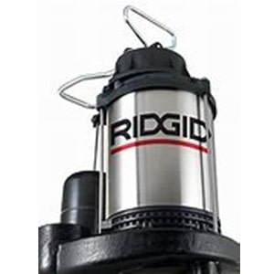 Pictured is Ridgid 40898 SP-1000 1 HP Vertical Float switch type Cast Iron Pump Three Year Warranty cast iron 3940 GPH @ 10 ft. Submersible Sump Pump  