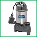 Superior Pumps 92181 1 HP Submersible Stainless Steel Housing Cast Iron Base Sump Pump with  Vertical Float Switch