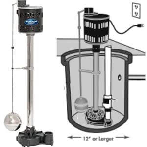 Superior Pump 92551 Pedestal Sump Pump installation here shows that installation is easy. The pump is narrow and fits into pits easily even though it is a heavy duty pump. After placing it in the basin, attach the discharge pipe and plug in the pump. 