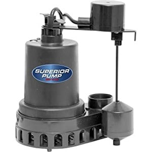Superior Pump Model 92572 0.5 horse power Thermoplastic Housing Automatic Submersible Sump Pump
