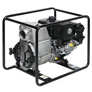 Pictured is the Tsurumi EPT3-100V trash pump. 14 HP with 264 GPM flow rate.