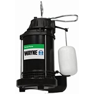 Wayne CDU790 1/3 HP Submersible Cast-Iron and Steel Sump-Pump With Integrated Vertical-Float-Switch