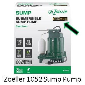 Pictured is an example of the Zoeller 1052 packaging. Look for word  Contractor. 