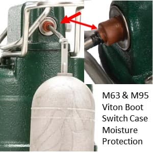 Pictured is the Zoeller M63 switch arm Viton boot used to protect the switch case from additional moisture.