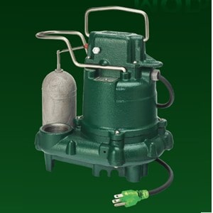 Pictured is the Zoeller M63 Premium model automatic submersible sump pump.