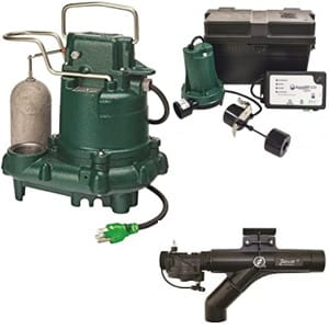 Zoeller Sump Pump Review and Comparison Of These pictured Sump Pumps, Battery Backup Pumps, Water Powered Backup Pumps, Combination Sump Pumps and Sewage Pumps At PumpsSelection.com