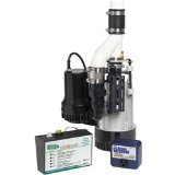 Pictured is the Combo Watchdog BW4000 Pump System including Primary Submersible Pump BW1050 and Battery Backup Pump BWSP (Watchdog Special)