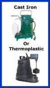 Cast Iron Sump pump Or thermoplastic sump pump