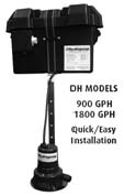 Pictured is the Hydropump DH1800 Battery Backup Sump Pump. It is quick and easy to install.