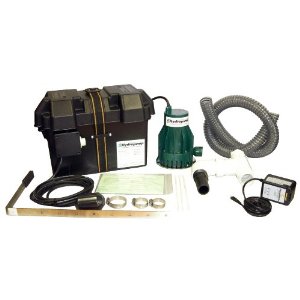 Pictured is the Hydropump DH1800 Battery Backup Sump Pump