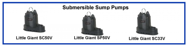 Little Giant Submersible Sump Pumps