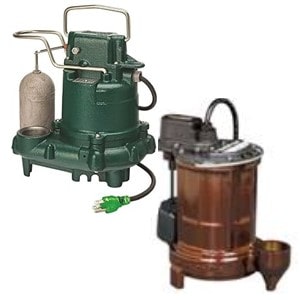 Pictured is the submersible sump pump Zoeller and Liberty Pump so they can be compared to see whihc is better   