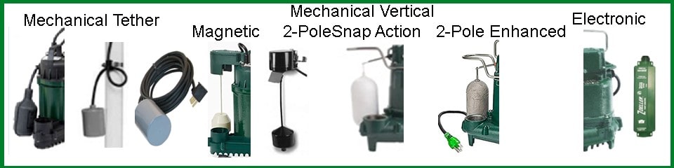 Zoeller Sump Pump Float Swith Types Mechanical and Electronic at Pump Selection for your Water Pumping Needs